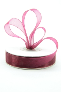 Organza Ribbon , Wine, 5/8 Inch x 25 Yards (1 Spool) SALE ITEM